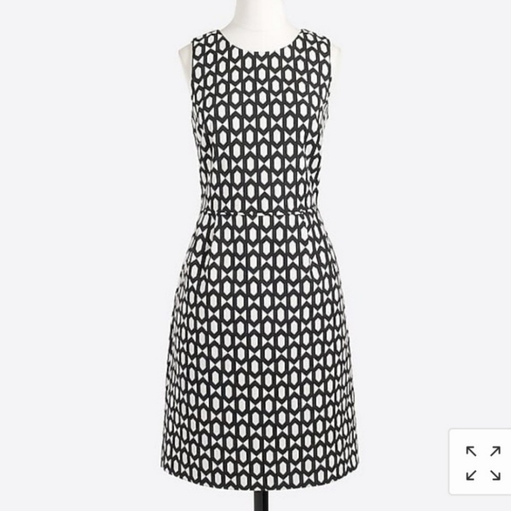 J.Crew Factory Geometric Jacquard Dress NWOT Sz 6